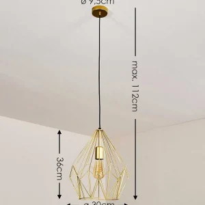 hofstein Luminaires Orientaux>Suspension Marang Or, 1 Lumiere