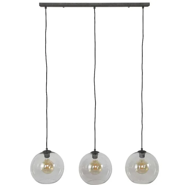 hofstein Suspensions>Suspension Minhe Argent Oxyde, 3 Lumieres