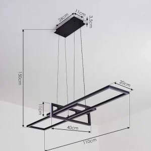 hofstein Suspensions>Suspension Omega Led Noir, 1 Lumiere