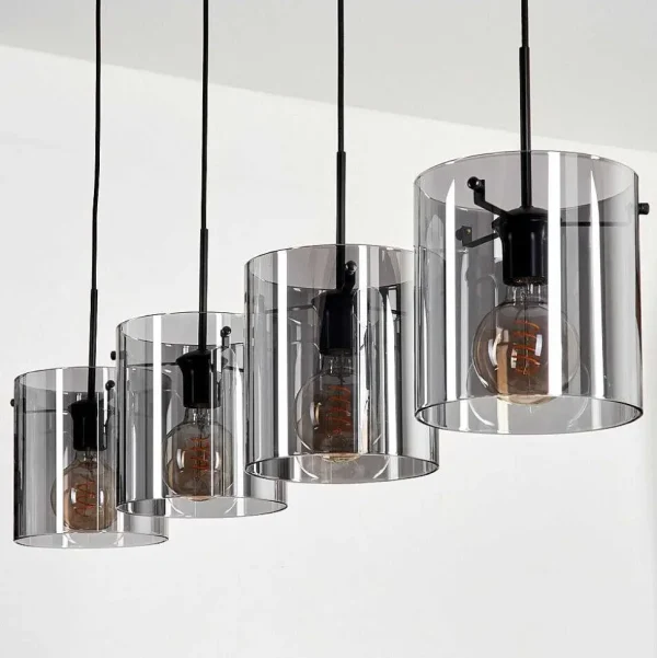 hofstein Suspensions>Suspension Parane Fume, 4 Lumieres