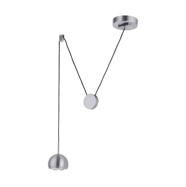 Paul Neuhaus Q-Serie Paul Neuhaus Q>Suspension Paul Neuhaus Q-Adam Led Acier Inoxydable, 1 Lumiere, Telecommandes, Changeur De Couleurs