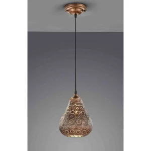 Luminaires Trio Luminaires Marocains>Suspension Trio Jasmin Cuivre, 1 Lumiere