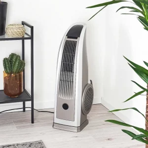 hofstein Ventilateur Sur Pied>Ventilateur Benidorm Noir, Argente, Telecommandes