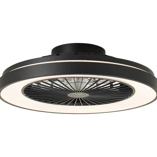 Luminaires Brilliant Plafonniers Et Lustres Ventilateurs>Ventilateur De Plafond Brilliant Mazzaro Led Noir, 1 Lumiere, Telecommandes, Changeur De Couleurs