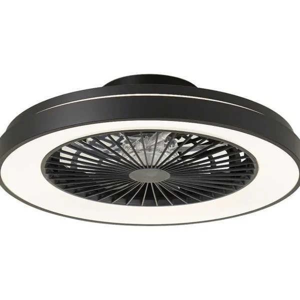 Luminaires Brilliant Plafonniers Et Lustres Ventilateurs>Ventilateur De Plafond Brilliant Mazzaro Led Noir, 1 Lumiere, Telecommandes, Changeur De Couleurs