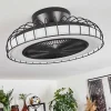 hofstein Luminaires Interieurs Connectes>Ventilateur De Plafond Burmeister Led Noir, 1 Lumiere, Telecommandes