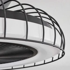 hofstein Luminaires Interieurs Connectes>Ventilateur De Plafond Burmeister Led Noir, 1 Lumiere, Telecommandes