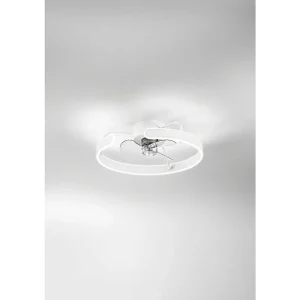 Luminaires Fabas Luce Plafonniers Et Lustres Ventilateurs>Ventilateur De Plafond Fabas Luce Savoy Led Blanc, 1 Lumiere