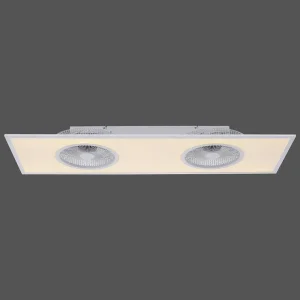 Luminaires Leuchten Direkt Plafonniers Et Lustres Ventilateurs>Ventilateur De Plafond Leuchten Direkt Flar-Air Led Blanc, 1 Lumiere, Telecommandes