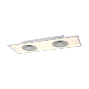 Luminaires Leuchten Direkt Plafonniers Et Lustres Ventilateurs>Ventilateur De Plafond Leuchten Direkt Flar-Air Led Blanc, 1 Lumiere, Telecommandes