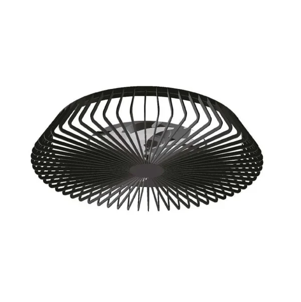 Luminaires Mantra Tuya>Ventilateur De Plafond Mantra Himalaya Led Noir, 1 Lumiere, Telecommandes