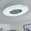 hofstein Plafonniers Et Lustres Ventilateurs>Ventilateur De Plafond Petrovac Led Chrome, Blanc, 1 Lumiere, Telecommandes