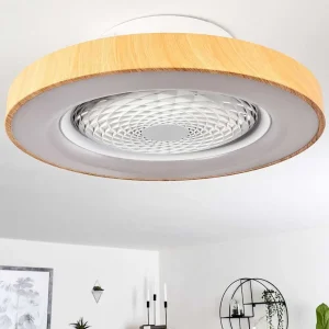 hofstein Luminaires Interieurs Connectes>Ventilateur De Plafond Penon Led Blanc, 1 Lumiere, Telecommandes