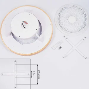 hofstein Luminaires Interieurs Connectes>Ventilateur De Plafond Penon Led Blanc, 1 Lumiere, Telecommandes