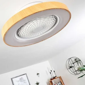 hofstein Luminaires Interieurs Connectes>Ventilateur De Plafond Penon Led Blanc, 1 Lumiere, Telecommandes