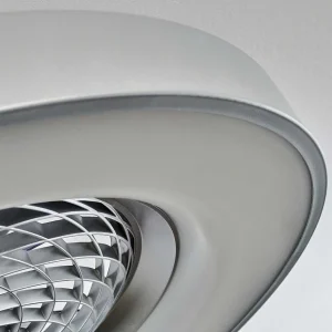 hofstein Luminaires Interieurs Connectes>Ventilateur De Plafond Penon Led Argente, 1 Lumiere, Telecommandes