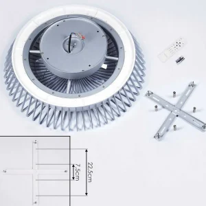 hofstein Luminaires Interieurs Connectes>Ventilateur De Plafond Rivarotta Led Blanc, 1 Lumiere, Telecommandes