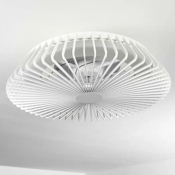 hofstein Luminaires Interieurs Connectes>Ventilateur De Plafond Rivarotta Led Blanc, 1 Lumiere, Telecommandes