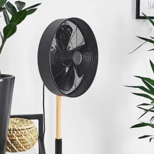 hofstein Ventilateur Sur Pied>Ventilateur Markham Bois Clair, Noir