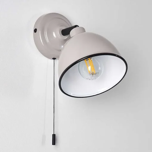 Applique Murale Catharine Gris, 1 Lumiere