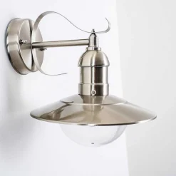 Applique Murale D\\'Exterieur Broni Acier Inoxydable, 1 Lumiere