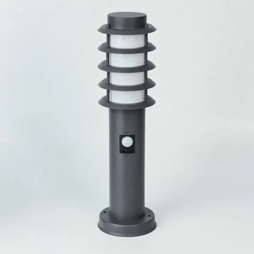 Borne Lumineuse Tunes Anthracite, 1 Lumiere, Detecteur De Mouvement