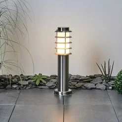 Borne Lumineuse Tunes Nickel Mat, 1 Lumiere