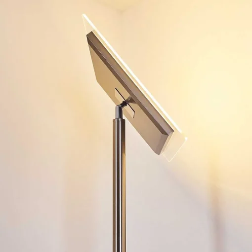 Lampadaire A Vasque Veteli Led Acier Inoxydable, 2 Lumieres