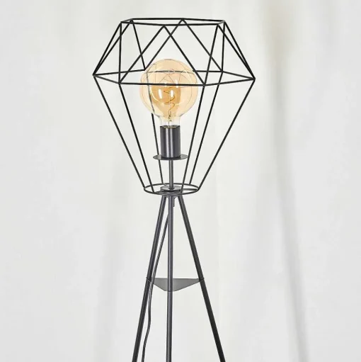Lampadaire Bardhaman Noir, 1 Lumiere
