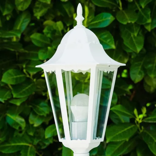 Lampadaire Exterieur Bristol Blanc, 1 Lumiere