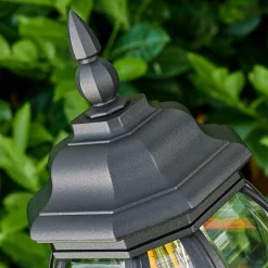 Lampadaire Exterieur Lentua Noir, 1 Lumiere, Detecteur De Mouvement