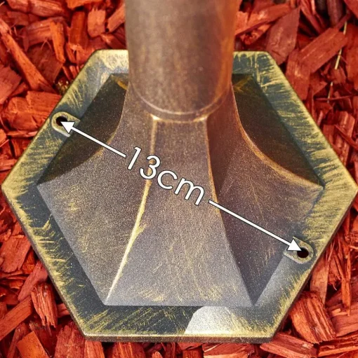 Lampadaire Exterieur Lentua Brun Dore, 1 Lumiere, Detecteur De Mouvement