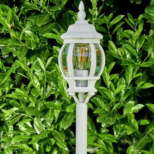 Lampadaire Exterieur Lentua Blanc, 1 Lumiere