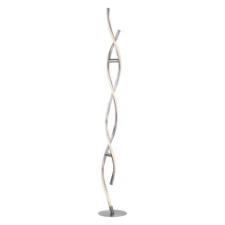 Lampadaire Leuchten-Direkt Lolasmart-Swing Led Acier Brosse, 2 Lumieres, Telecommandes, Changeur De Couleurs