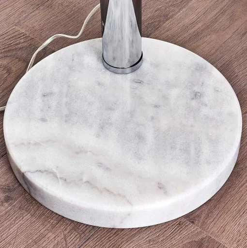 Lampadaire Nikkala Chrome, Blanc, 5 Lumieres