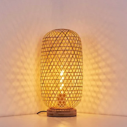 Lampe De Table Batumi Brun, 1 Lumiere