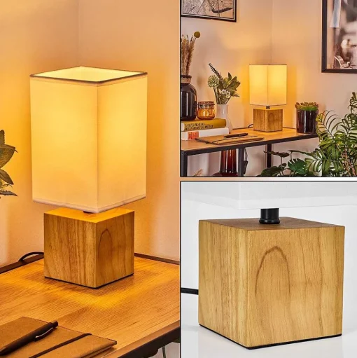 Lampe De Table Talco Ecru, 1 Lumiere