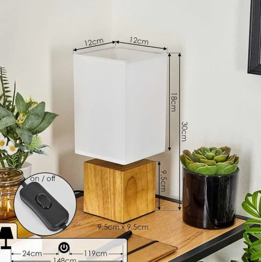 Lampe De Table Talco Ecru, 1 Lumiere