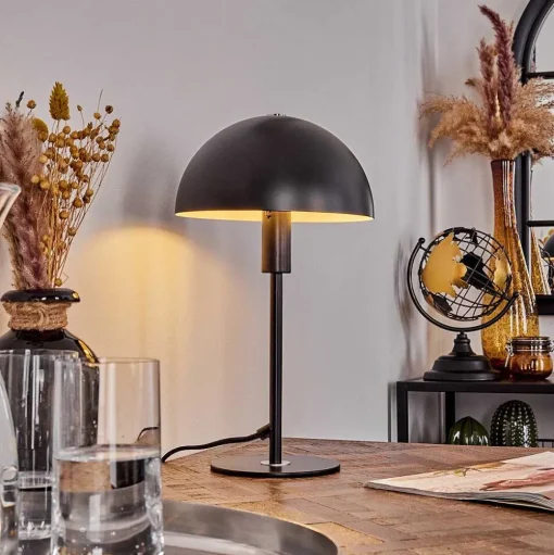Lampe De Table Tati Noir, 1 Lumiere