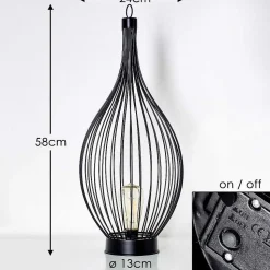 Lampe Solaire Pasadena Led Noir, 1 Lumiere