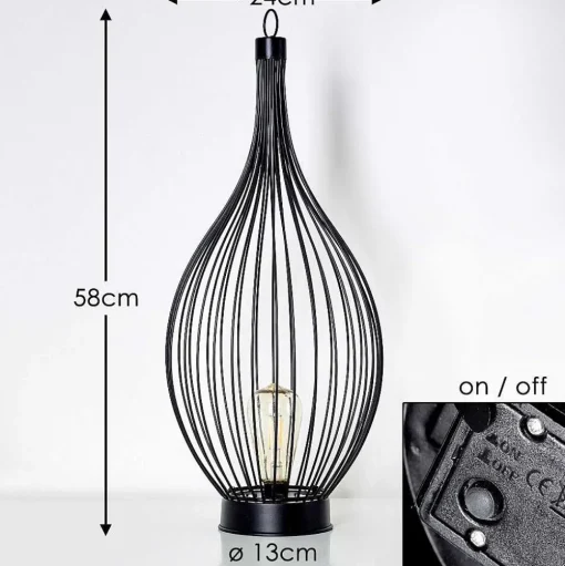 Lampe Solaire Pasadena Led Noir, 1 Lumiere