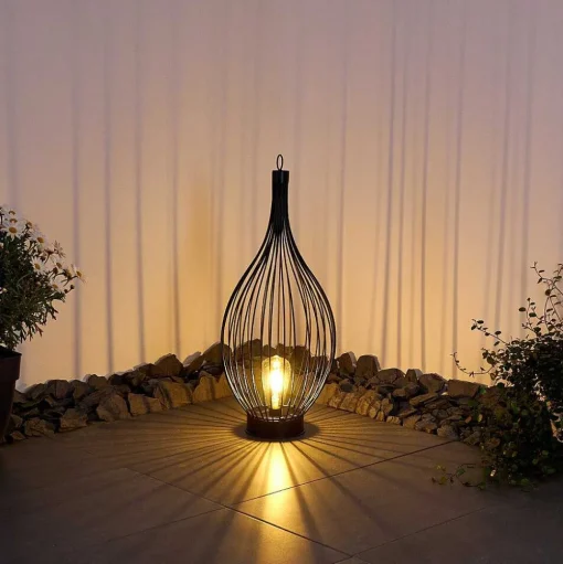 Lampe Solaire Pasadena Led Noir, 1 Lumiere