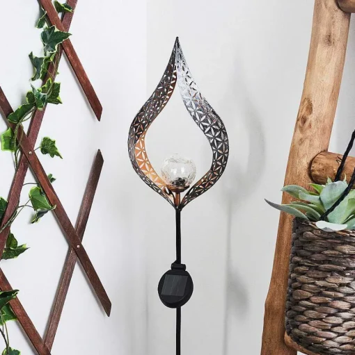 Lampe Solaire Rovinj Led Cuivre, Noir, 1 Lumiere