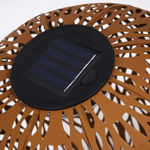 Lampe Solaire Samoao Led Rouille, Noir, 1 Lumiere