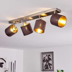 Plafonnier Alsen Nickel Mat, 4 Lumieres
