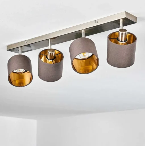 Plafonnier Alsen Nickel Mat, 4 Lumieres