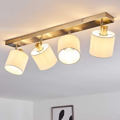 Plafonnier Alsen Nickel Mat, 4 Lumieres