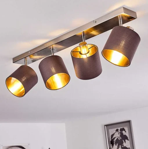 Plafonnier Alsen Nickel Mat, 4 Lumieres