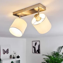 Plafonnier Alsen Nickel Mat, 2 Lumieres