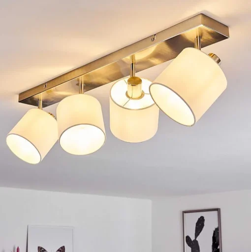 Plafonnier Alsen Nickel Mat, 4 Lumieres